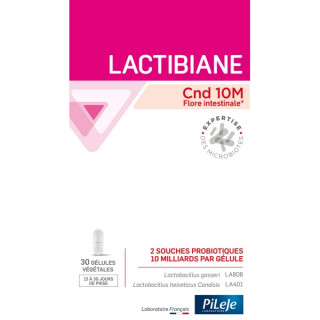 Pileje Lactibiane Cnd 10M - Flore intime - Probiotique - 30 gélules