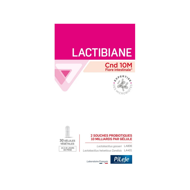 Pileje Lactibiane Cnd 10M - Flore intime - Probiotique - 30 gélules