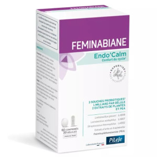 Feminabiane Endo'Calm Pileje - Cycle menstruel - 60 comprimés + 30 gélules