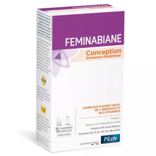 Pileje Feminabiane Conception - Grossesse - 30 comprimés + 30 capsules
