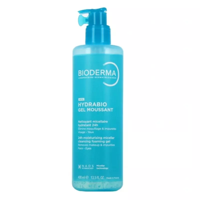 Nettoyant micellaire hydratant Hydrabio Gel moussant Bioderma - Tous types de peaux - 400ml