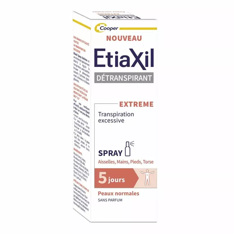 Spray déodorant détranspirant peaux normales Etiaxil Cooper - 30ml