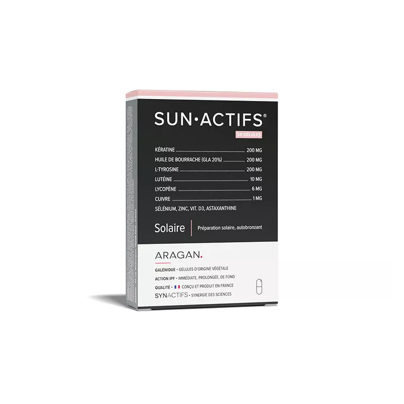 Synactifs SunActifs - Autobronzant et préparateur solaire - 30 gélules