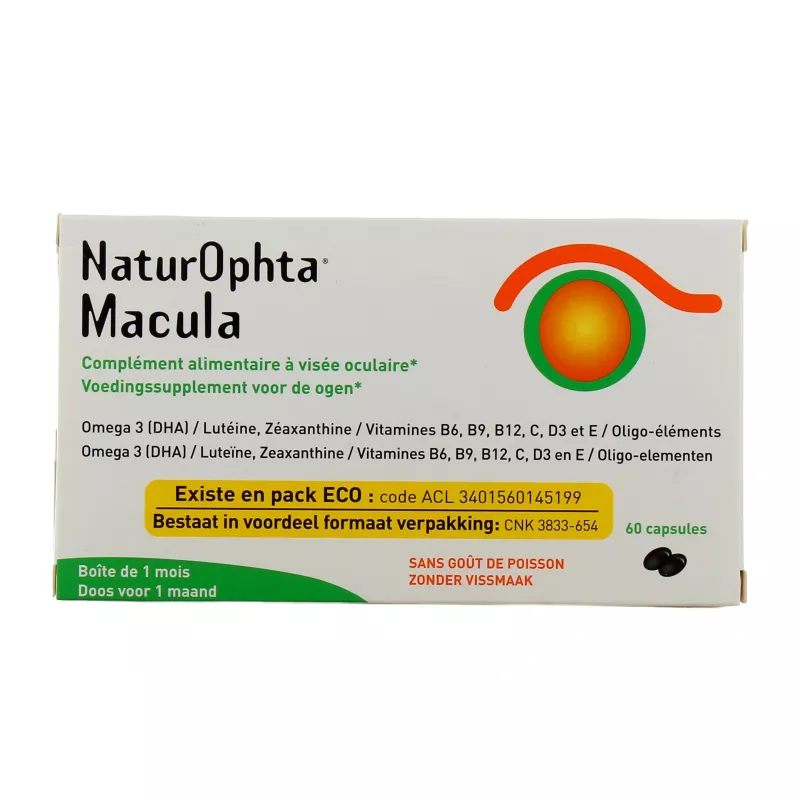 Horus Pharma NaturOphta Macula - Vieillissement oculaire - 60 capsules