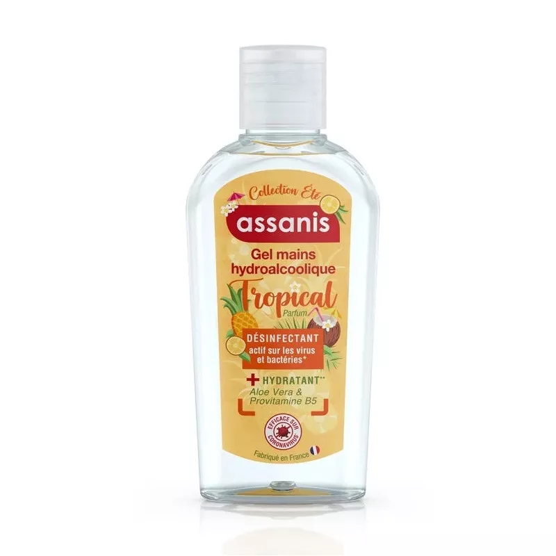 Gel hydroalcoolique mains sans rinçage Tropical Assanis - 80ml