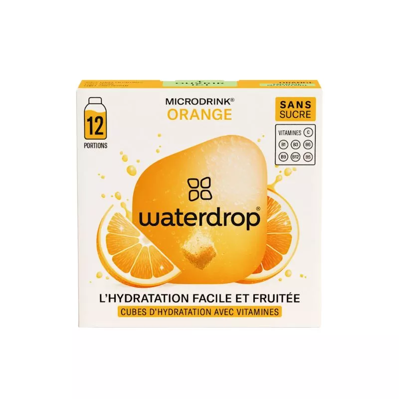 Microdrink ORANGE Waterdrop - Saveur Orange - 12 cubes à dissoudre