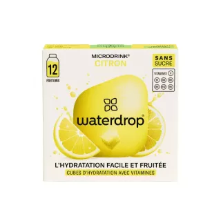 Microdrink CITRON Waterdrop - Saveur Citron - 12 cubes à dissoudre