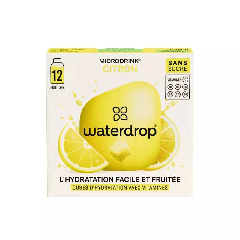Microdrink CITRON Waterdrop - Saveur Citron - 12 cubes à dissoudre