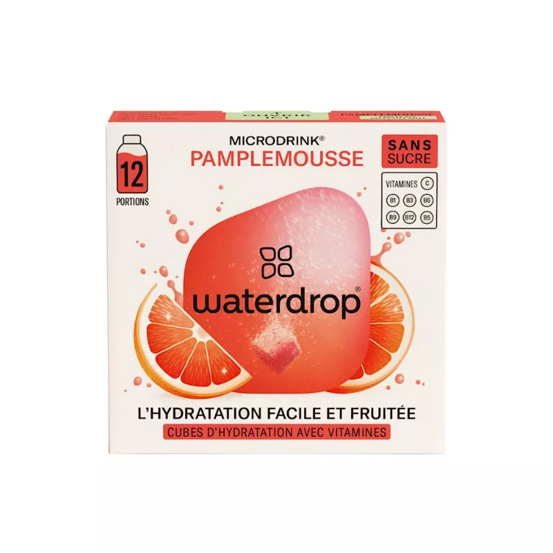 Microdrink PAMPLEMOUSSE Waterdrop - Saveur Pamplemousse - 12 cubes à dissoudre