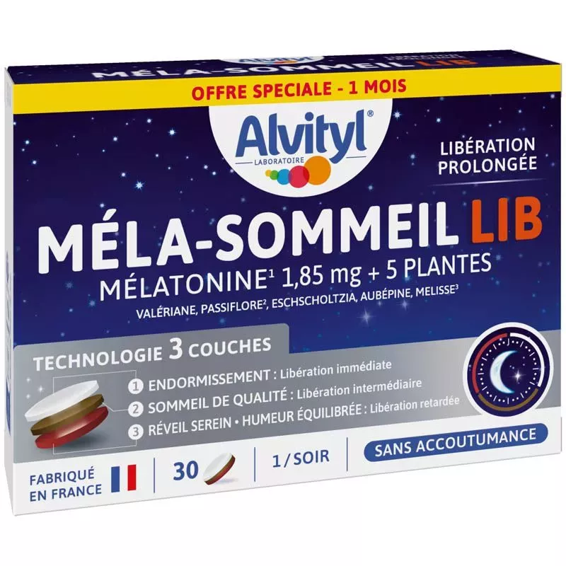 Méla-Sommeil LIB Alvityl - Troubles du sommeil - 30 comprimés