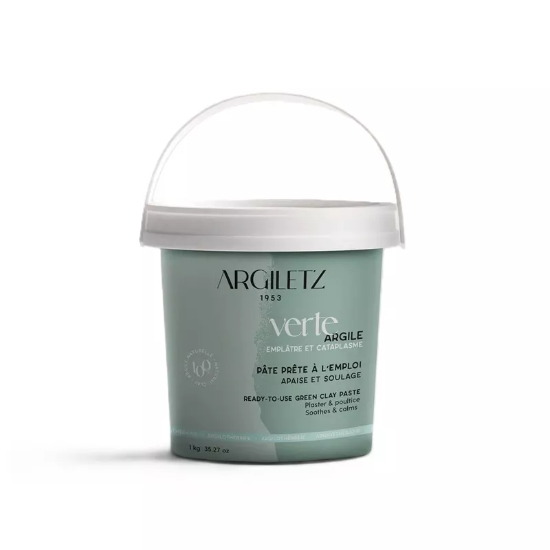 Pâte à l’argile verte Argiletz - Cataplasme ou emplâtre - 1kg