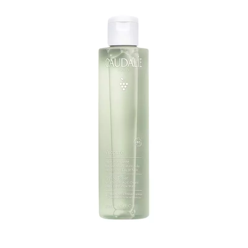 Lotion purifiante à l'Acide Salicylique Bio Vinopure Caudalie - Peaux mixtes à grasses - 200ml