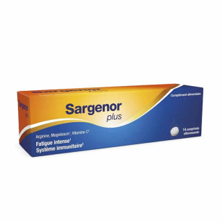 Sargenor Plus Argenine Magnésium Vitamine C Cooper - Fatigue passagère - 14 comprimés effervescents