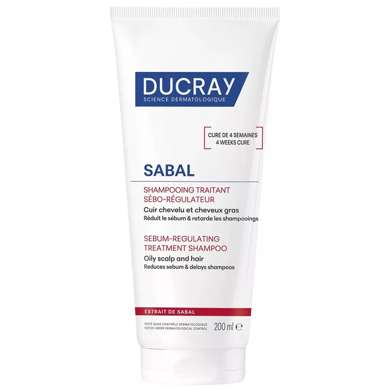 Shampoing traitant sébo-régulateur Sabal Ducray - Réduit le sébum - 200ml