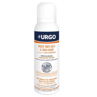 Crème mousse hydratation intense Urgo - Pieds très secs et crevassés - 125ml