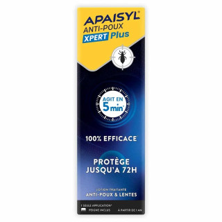 Lotion anti-poux et lentes Apaisyl Xpert Plus - 200ml + Peigne inclus