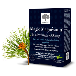 Magic Magnésium Bisglycinate 600mg New Nordic - 60 comprimés