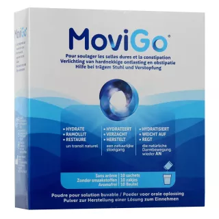 MoviGo poudre solution buvable Norgine - Constipation occasionnelle - 20 sachets