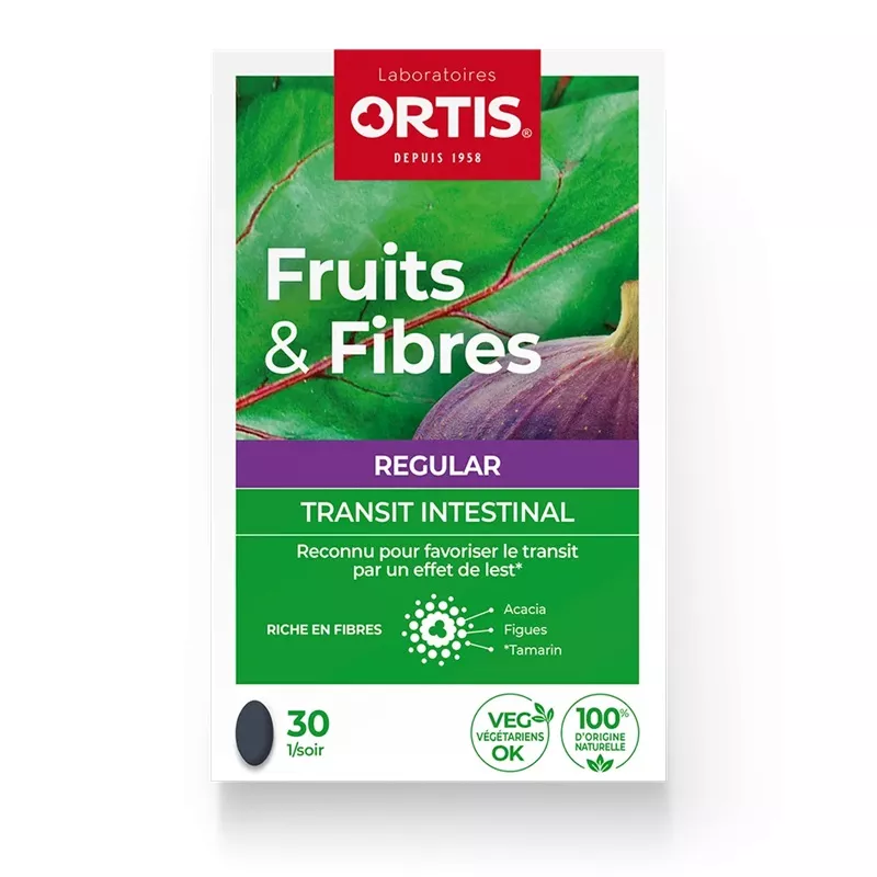 Fruits & Fibres Regular Ortis - Transit intestinal - 30 comprimés