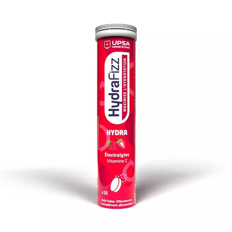 Hydra Fraise Hydrafizz UPSA - Hydratation - 16 comprimés effervescents