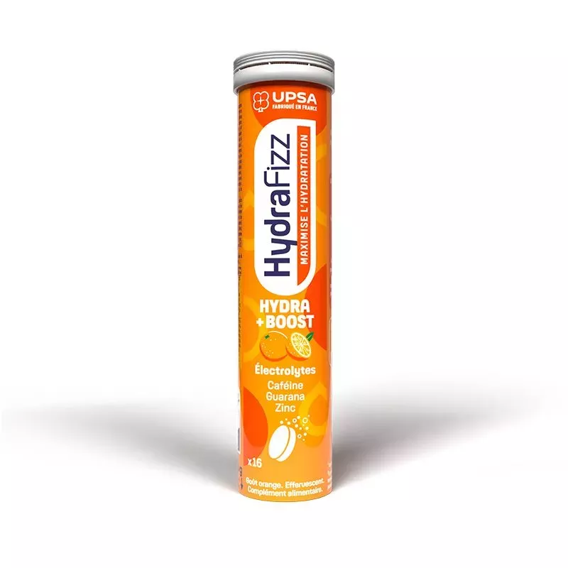 Hydra+ Boost Orange Hydrafizz UPSA - Hydratation - 16 comprimés effervescents