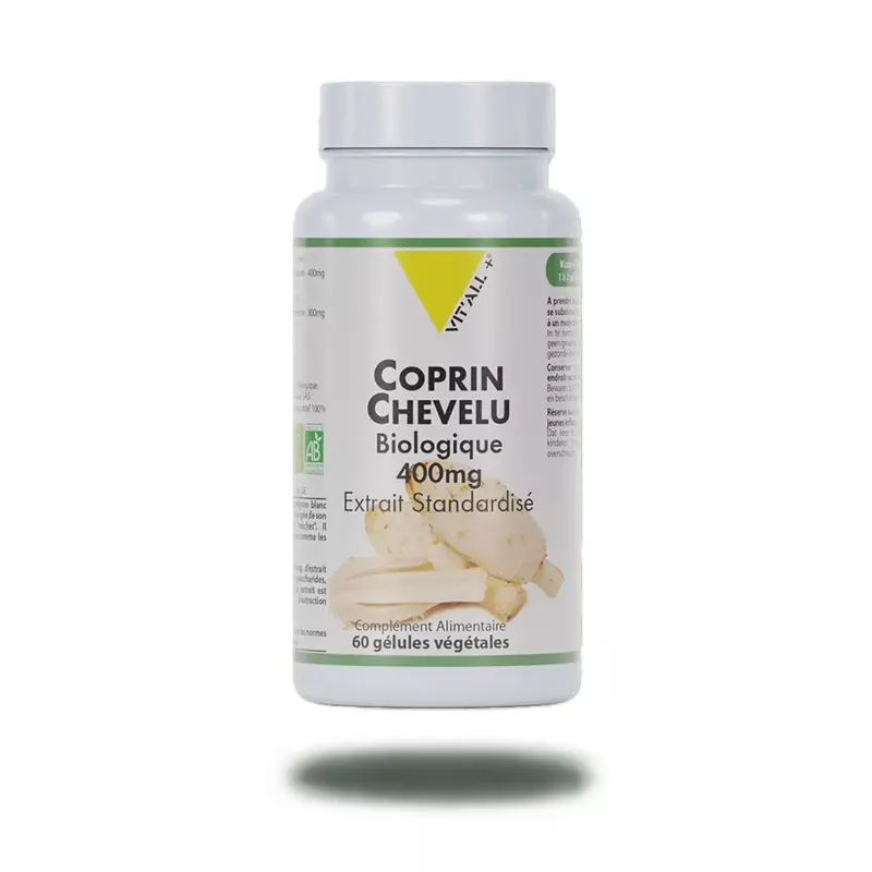 Coprin chevelu Bio 400mg Vitall+ - Défenses immunitaires - 60 gélules