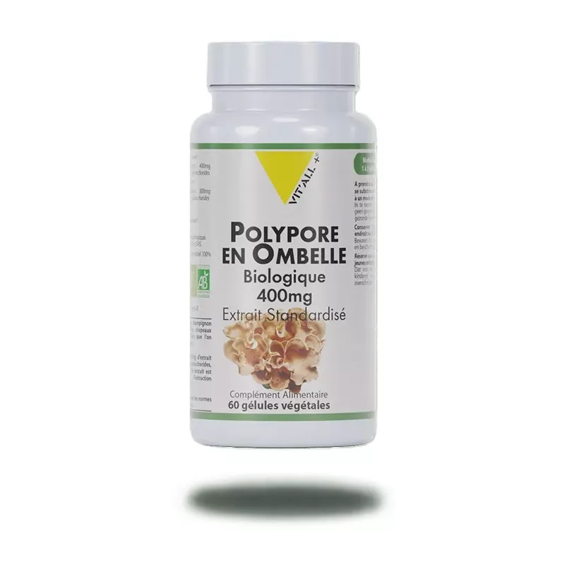Polypore en ombelle Bio 400mg Vitall+ - Défenses naturelles - 60 gélules