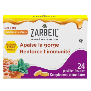 Gorge & immunité Zarbeil - Dès 8 ans - 24 pastilles à sucer