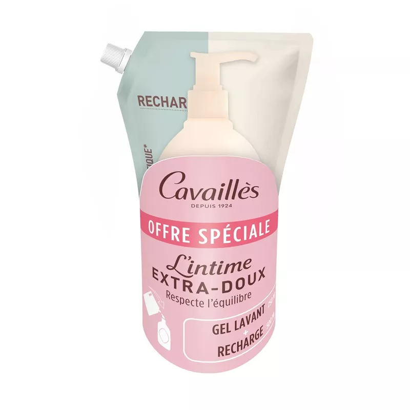 Soin lavant intime extra-doux L'intime Extra-Doux Rogé Cavaillès - 250ml + Éco-recharge 500ml