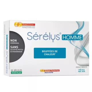 Bouffées de chaleur homme Sérélys Pharma - Andropause - 30 gélules