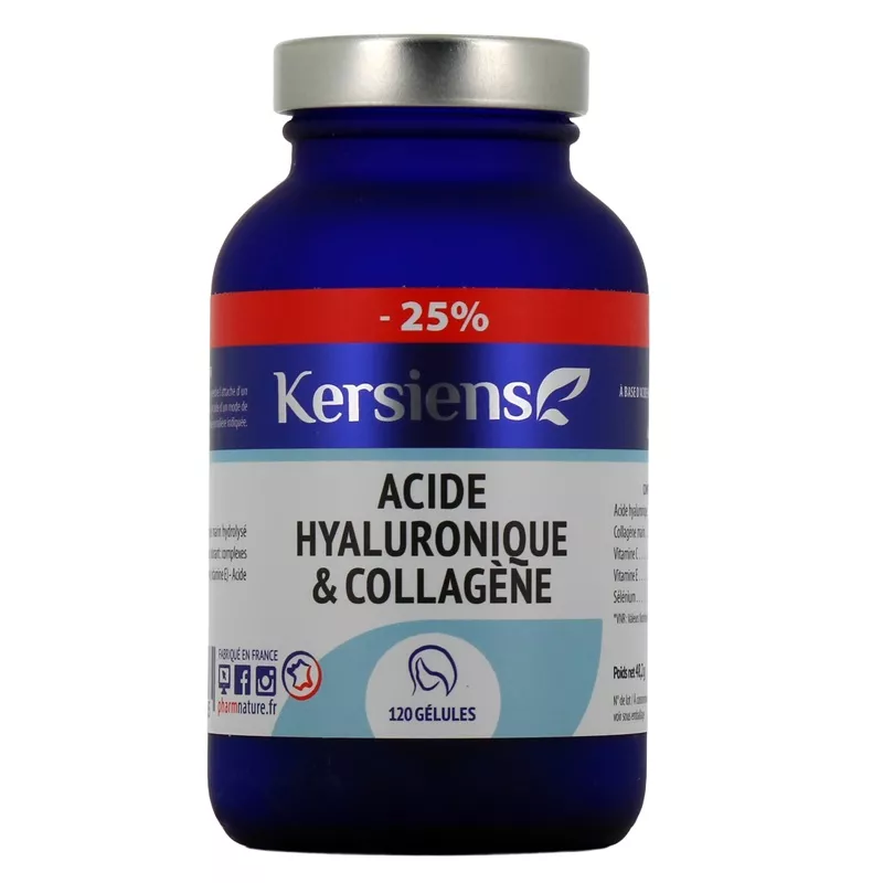 Acide Hyaluronique & Collagène Kersiens - 120 gélules