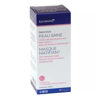 Peau saine - 60 gélules + 2 masques Offerts Kersiens