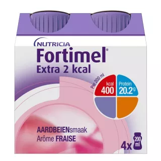 Boisson nutritionnelle 2 kcal/ml Fraise Fortimel® Protein Nutricia - 4 x 200ml