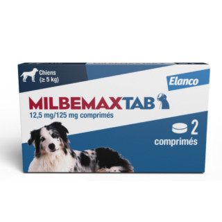 Milbemaxtab vermifuge chiens dès 5 kg - 2 comprimés