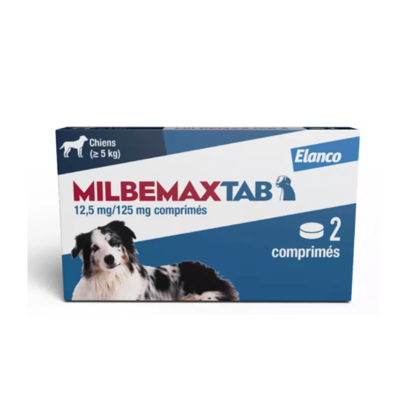 Milbemaxtab vermifuge chiens dès 5 kg - 2 comprimés