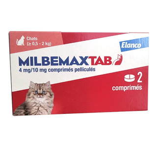 Milbemaxtab vermifuge chatons/petits chats x2 comprimés