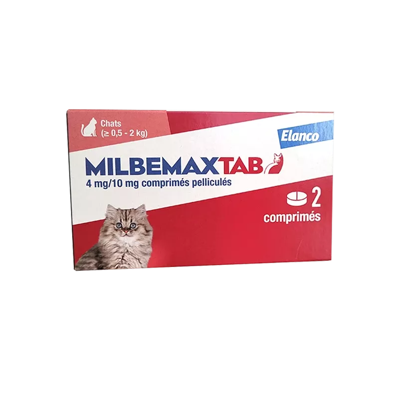 Milbemaxtab vermifuge chatons/petits chats x2 comprimés