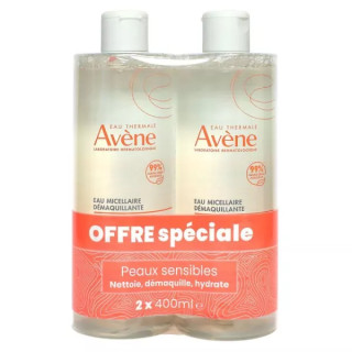 Lotion micellaire Avène - Peaux sensibles - Lot de 2 x 400ml