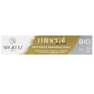 Dentifrice reminéralisant citron Bio Mineral Activ' Argiletz - 75ml