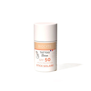 Stick solaire SPF50+ protection zones tatouées Tattoo Derm Biocyte - 18g