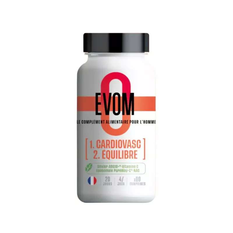 CardioVasc Équilibre pour homme EVOM - Régulation du cholestérol - 80 comprimés