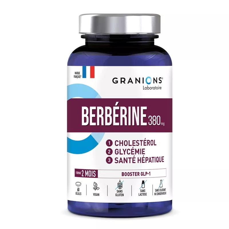 Berbérine 380mg Granions - Régulation de l'appétit - 60 comprimés