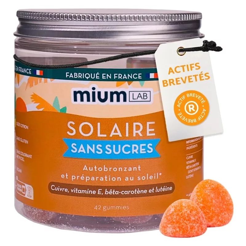 Gummies Solaire sans sucres Mium Lab - 42 gummies