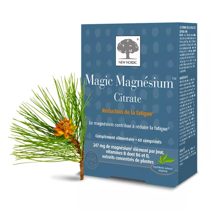 Magic Magnésium Citrate 247mg New Nordic - 60 comprimés
