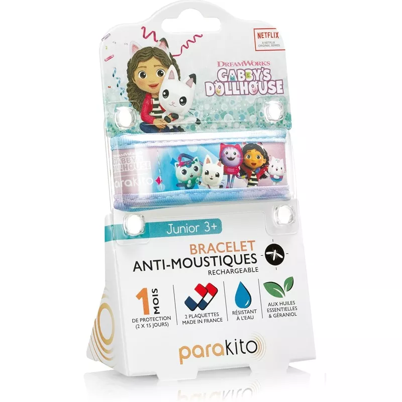 Bracelet anti-moustiques Gabby et La Maison Magique Famille Parakito Junior + 2 recharges