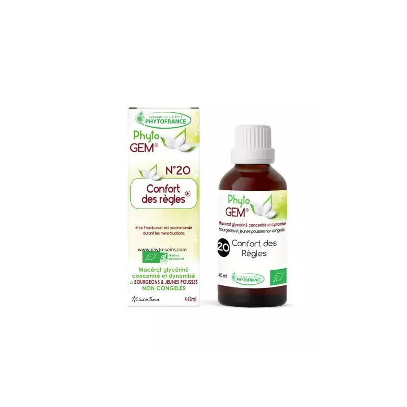Phyto'gem N°20 Règles douloureuses Bio Phytofrance - Règles - 40ml