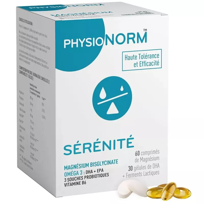 Physionorm magnésium bisglycinate Immubio -  60 comprimés + 30 gélules