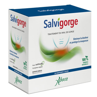 Salvigorge 2Act Aboca - Gorge irritée - 20 comprimés à sucer