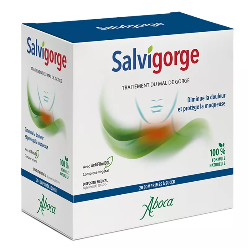 Salvigorge 2Act Aboca - Gorge irritée - 20 comprimés à sucer