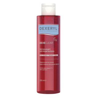 Gel moussant anti-imperfections Dexeclear Dexeryl - Peaux grasses ou acnéiques - 200ml
